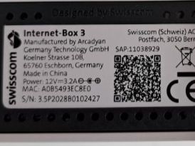 Swisscom Modem & Router: Swisscom Internetbox 3 – Usato da Wauwil venduto da mic_7gbc