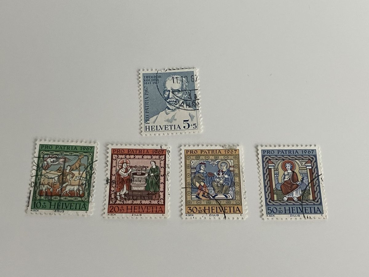 Alle Briefmarken: Pro Patria 1967 – Gebraucht aus Riehen von vernizi