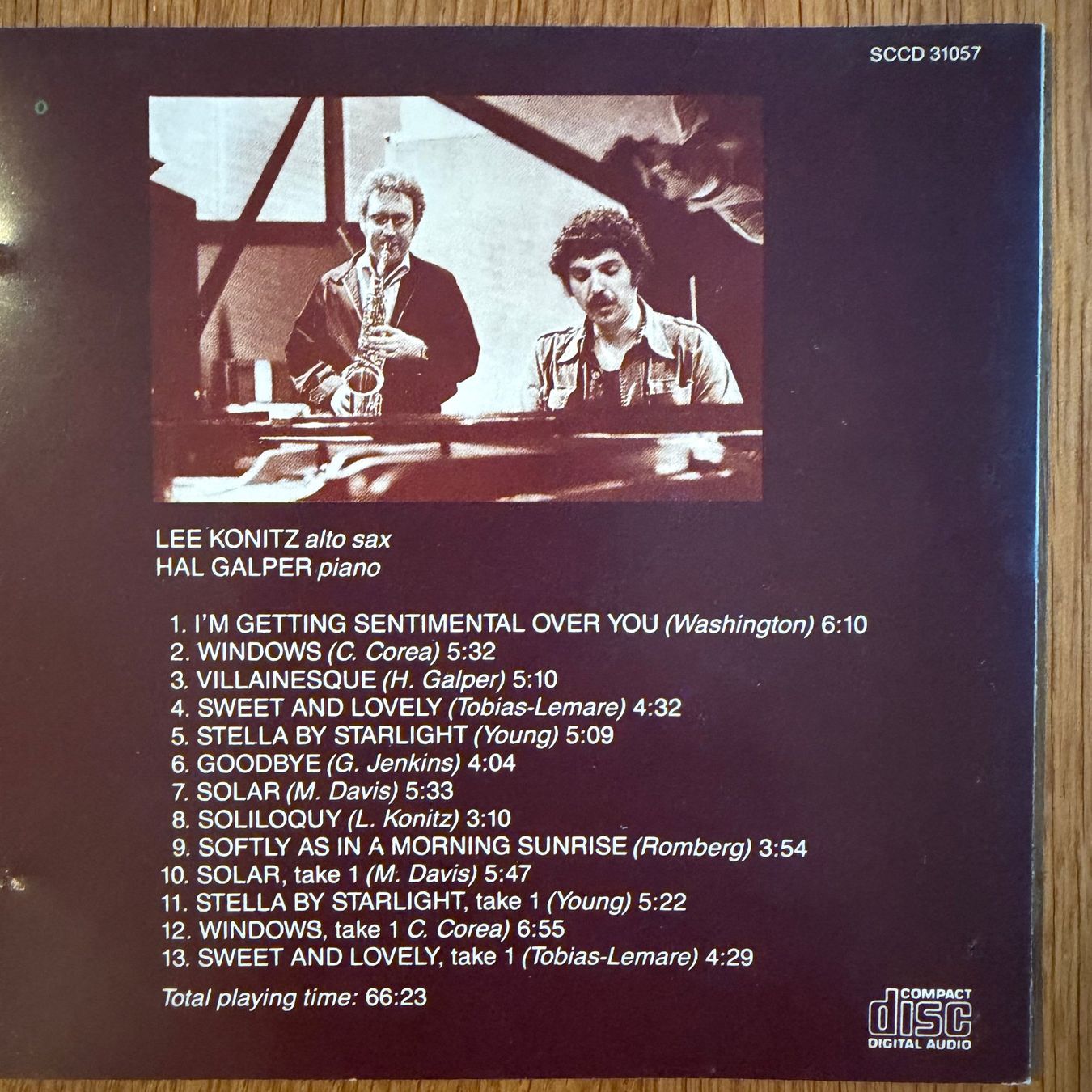 CD: Lee Konitz & Hal Galper - Windows (CD SteepleChase) 1987 – Usato da Zug venduto da Mirare9 1