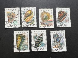 Tanzania 1992 Muscheln 1247/53 gestempelt (E184)