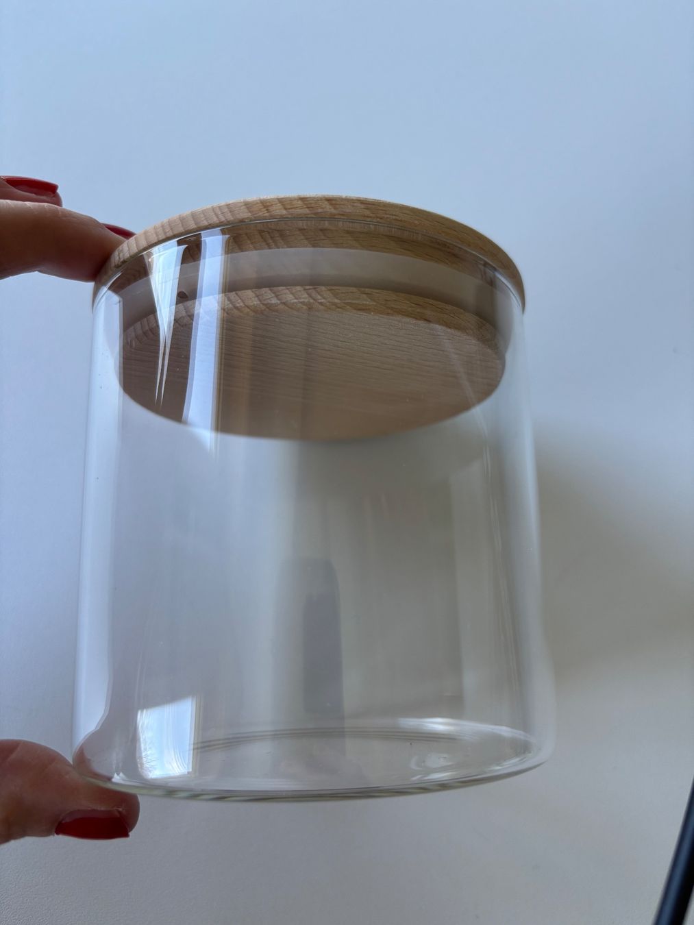 Zuccheriere: Glasdose mit Holzdeckel, Rosendesign, neuwertig! – Nuovo e nell'imballaggio originale da Weissbad venduto da FlickflauderY 1