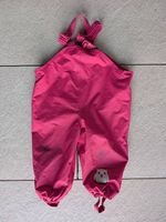 Pinke gefütterte Regenhose 74/80