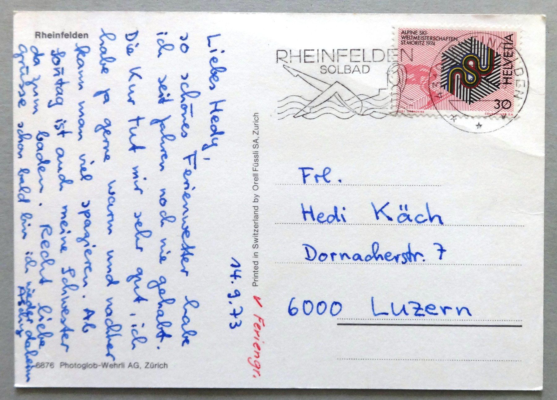 Cartes postales: Rheinfelden – D'occasion à Fétigny par Billy2miny 1