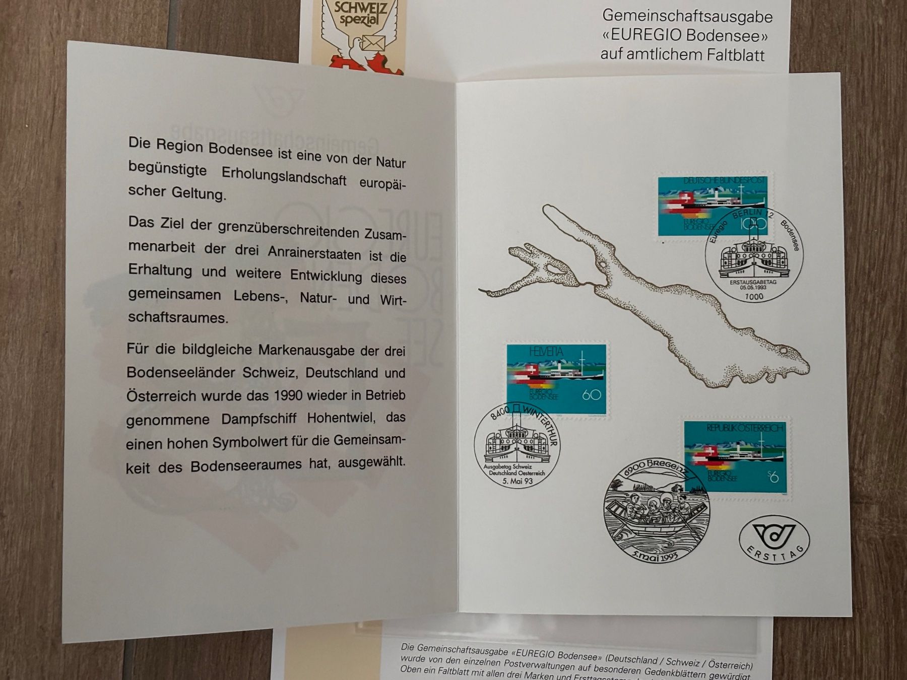Tutti i francobolli: 3 Gemeinschaftsausgaben CH / A / D Bodensee Ersttag – Usato da Esslingen venduto da Danielp 3