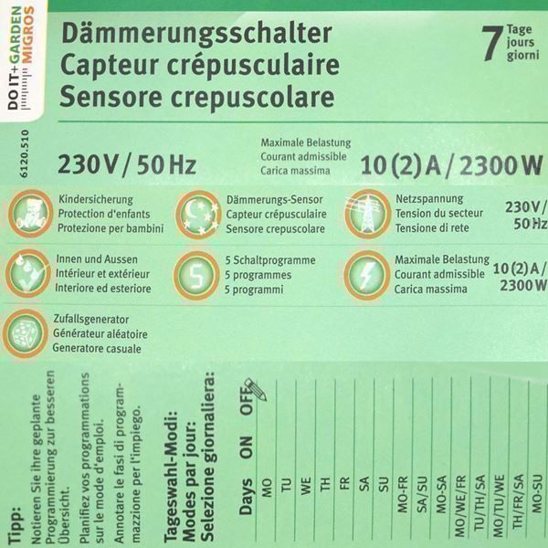 Interruttori: Dämmerungsschalter – Nuovo e nell'imballaggio originale da Spreitenbach venduto da mario-shop.xs 1