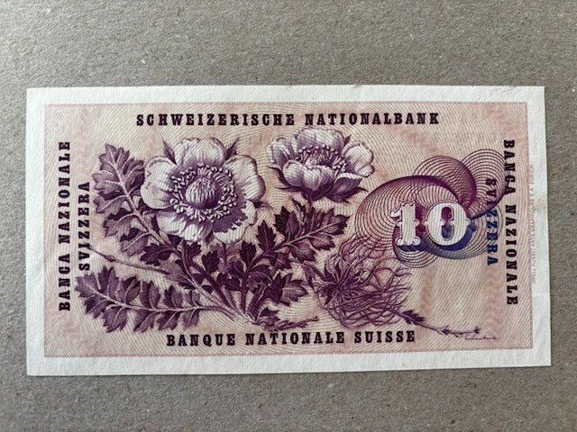 Banknoten: 10-Franken-Note von 1964 – Gebraucht aus Zürich von Lenine 1