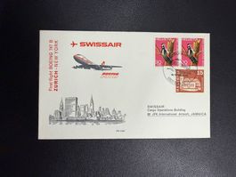 Swissair Erstflugbrief Zürich - New York 1971