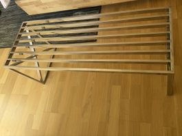 Modern metal bench for hallway or living room
