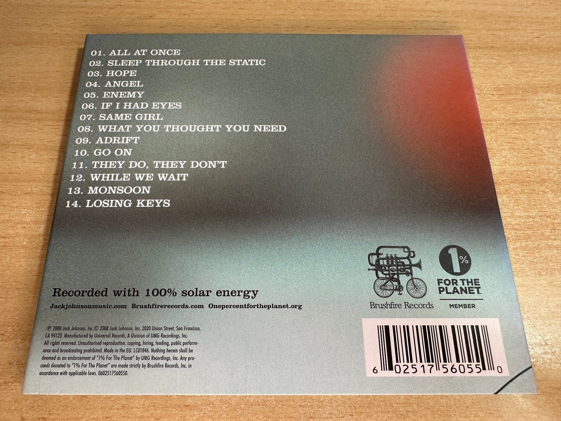 CD: K0 Jack Johnson – Sleep Through The Static – Usato da Rikon im Tösstal venduto da Alpenmutz 1