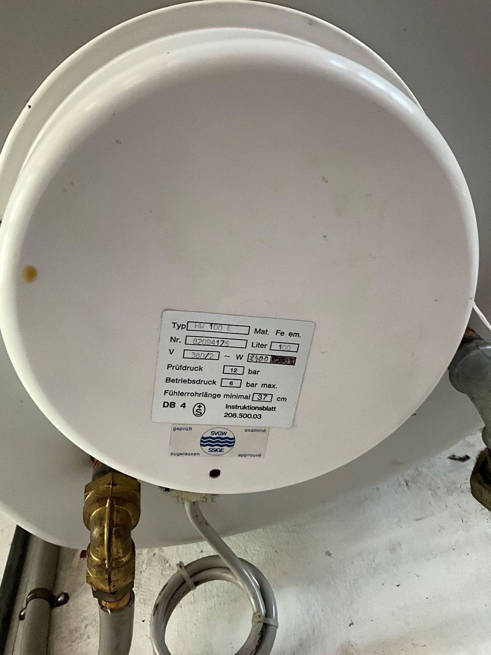 Sanitär: Bauknecht 100l Warmwasser Erhitzer Boiler – Gebraucht aus Langenthal von  1