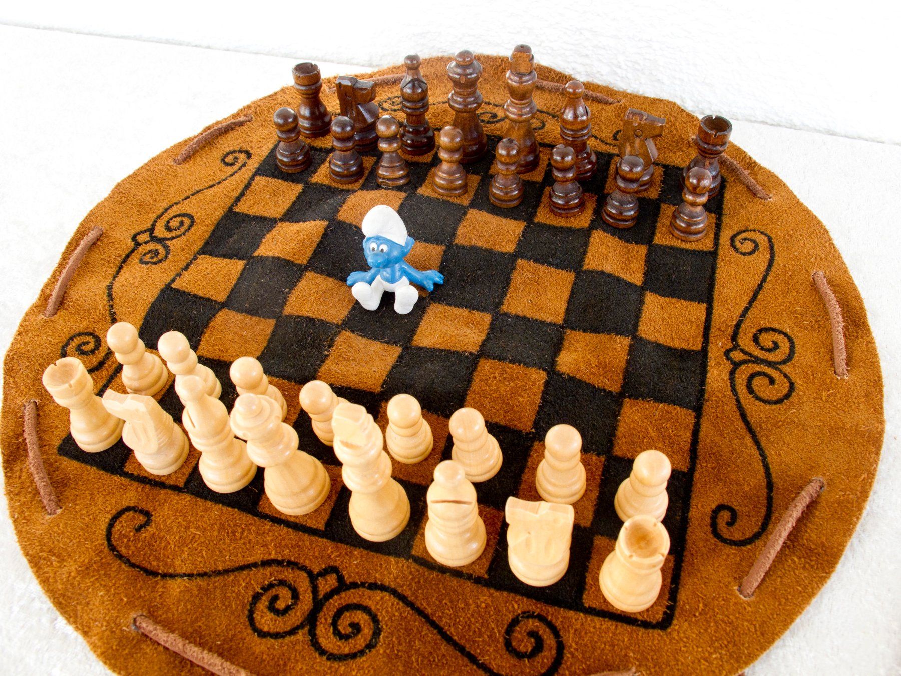 Giochi: SCHACHSPIEL IM LEDERBEUTEL – Usato da Blauen venduto da wosonst 5