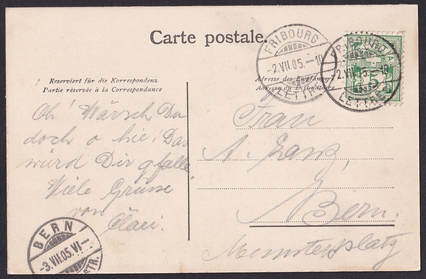 Cartoline postali: Fribourg Vue générale – Usato da Olten venduto da clotaldi 5