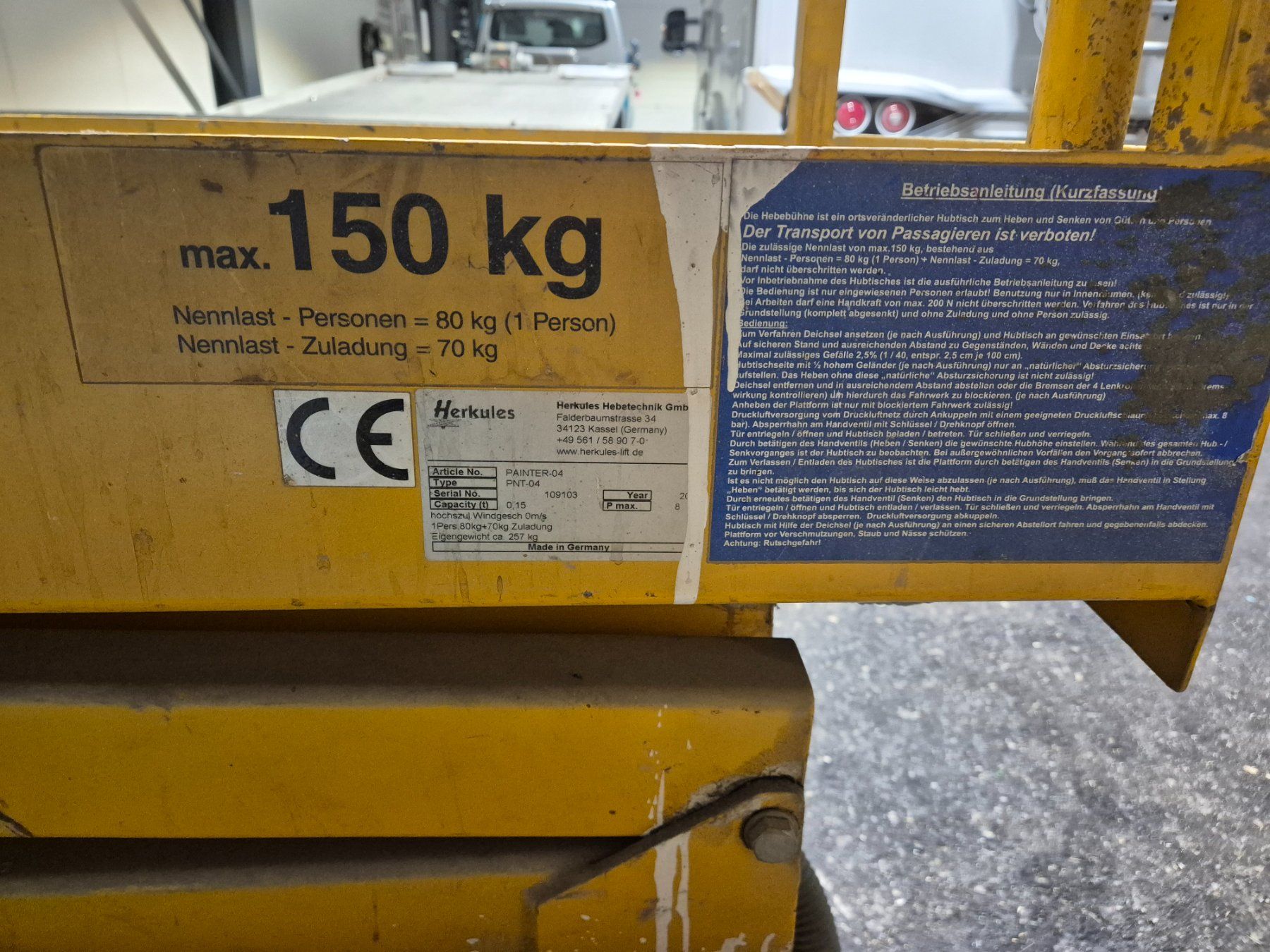 Hebebühne & Wagenheber: Pneumatische Arbeitsbühne / Scherenbühne – Gebraucht aus Kleinandelfingen von RogerGehrig 2