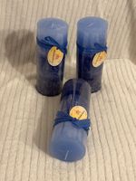 Wunderschönes 3er Set Kerzen blau abgestuft 6,8x18cm