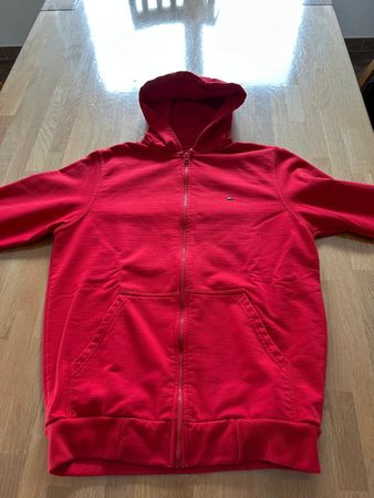 Veste à capuche zippée rouge Tommy Hilfiger taille M