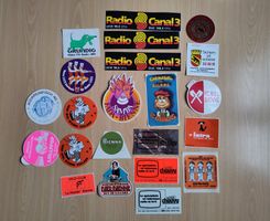 Lot d'autocollants  vintage en lien avec Bienne