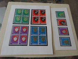 Pro Juventute Set 1979 4 mal 4 er Blöcke + 4 Einzelmarken
