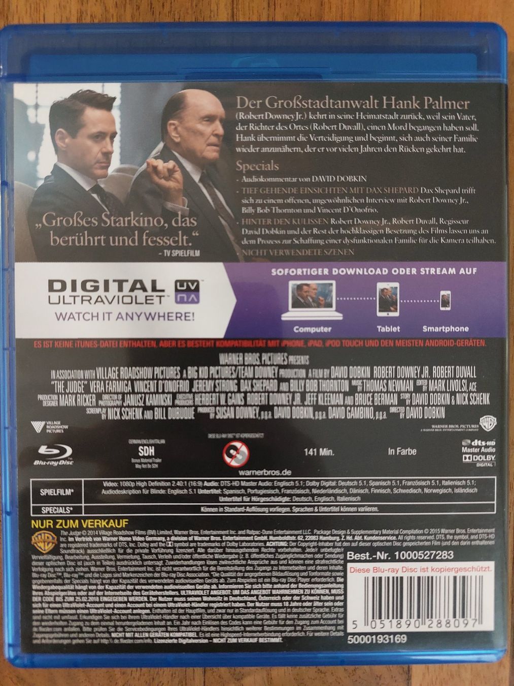 Alle DVDs: Blu Ray - Der Richter / Recht oder Ehre – Gebraucht aus Rheinfelden von FilmAuktion 1