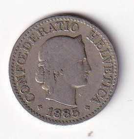 Tutti le monete: 10 Rappen 1885 rar – Usato da Neuchâtel venduto da karlpierrino