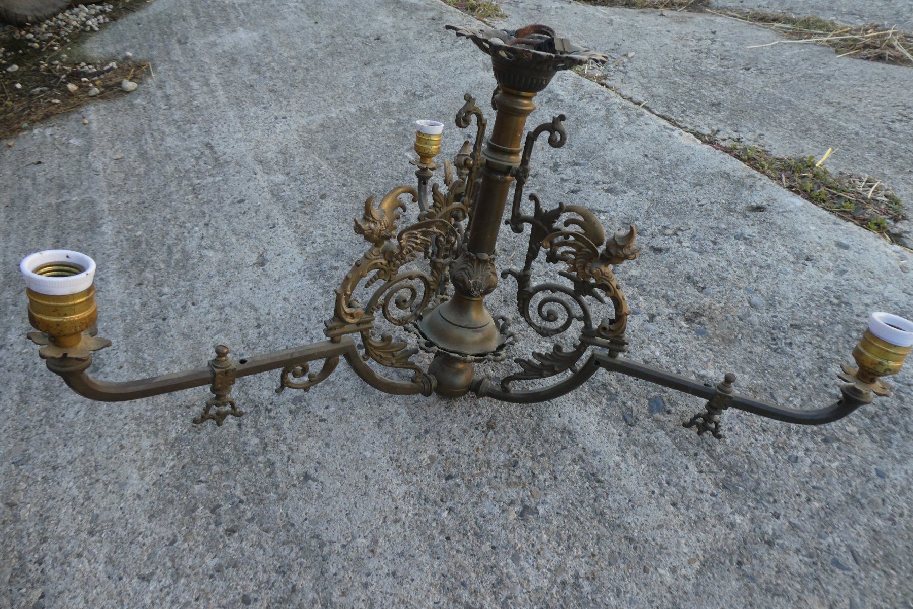 Lampadari & plafoniere: superbe lustre ancien – Usato da Fontaines NE venduto da monloisir