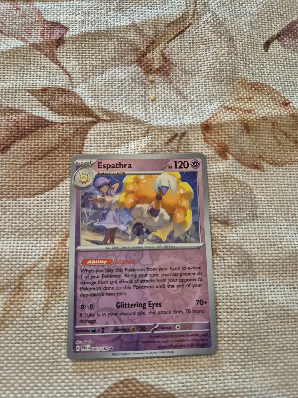 Pokémon Carte collezionabili: Espathra Holo + Reverse Pokemon PAR 081/182 EN – Nuovo (secondo la descrizione) da Altdorf UR venduto da Josi5588 3