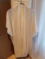 poncho ouvert Lurex gold avec frange pour plage 