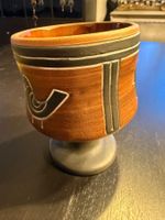 Keramik Topf / Vase mit Vogelmotiv, Herbstdeko
