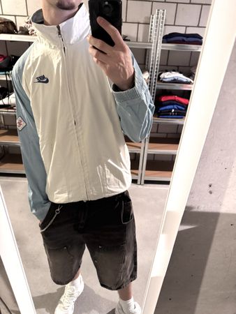 vintage nike trackjacket baby blue/white 