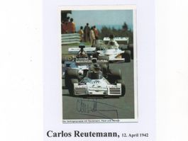 Autogrammfoto von Ex-F1-Rennfahrer Carlos Reutemann ARG †