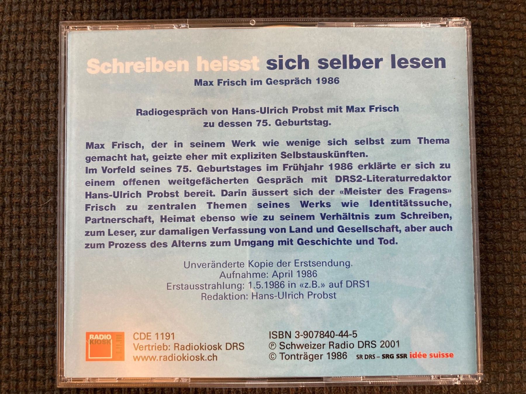 Audiolibri: Max Frisch,  4 CDs – Usato da Baden venduto da Yoyo1 4