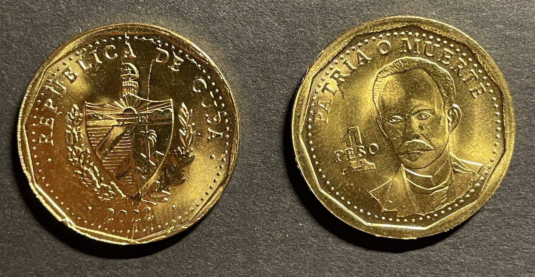 Tutti le monete: (18) 1 kubanischer Peso 2022 – Nuovo e nell'imballaggio originale da Aesch BL venduto da masmusgo