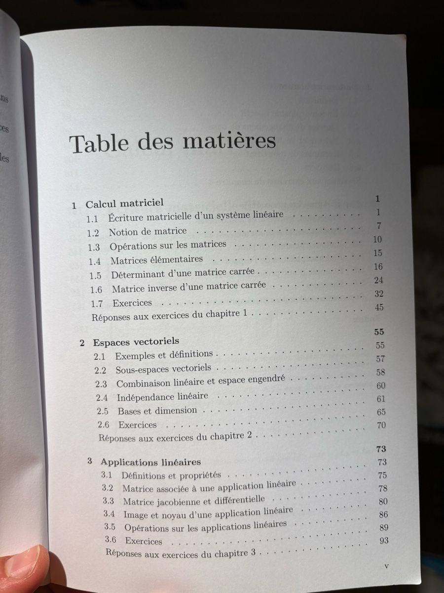 Libri: algèbre linéaire – Usato da Bern venduto da Cleo_ 3