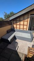 Graues Ecksofa Lounge-Set für Balkon/Terrasse – L-Form