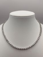 Halskette 925 Silber rhodiniert Zirkonia  42cm