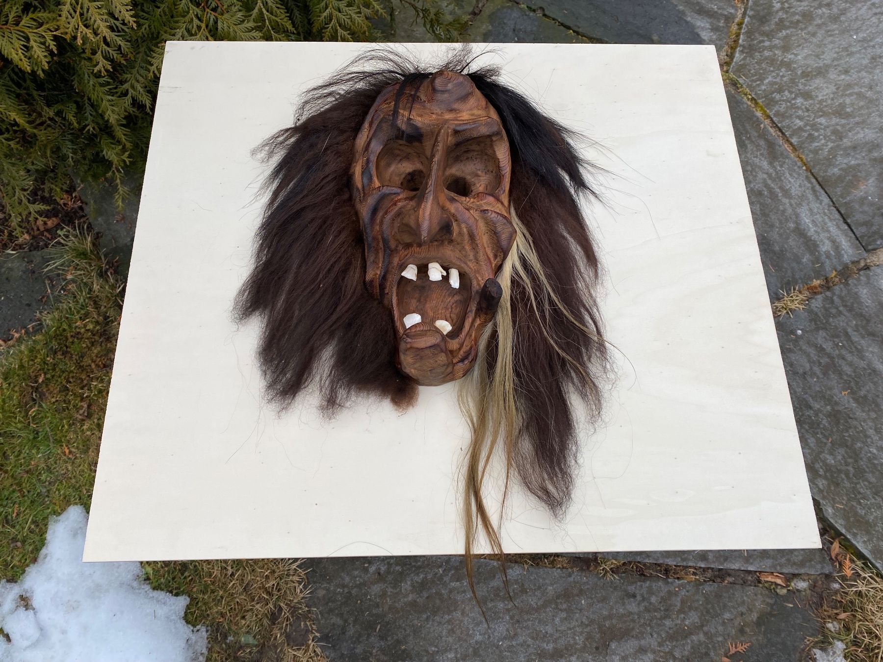 Altro in Antiquarato & Arte: sehr schöne alte Walliser Holzmaske – Usato da Feldbach venduto da Olive1 3