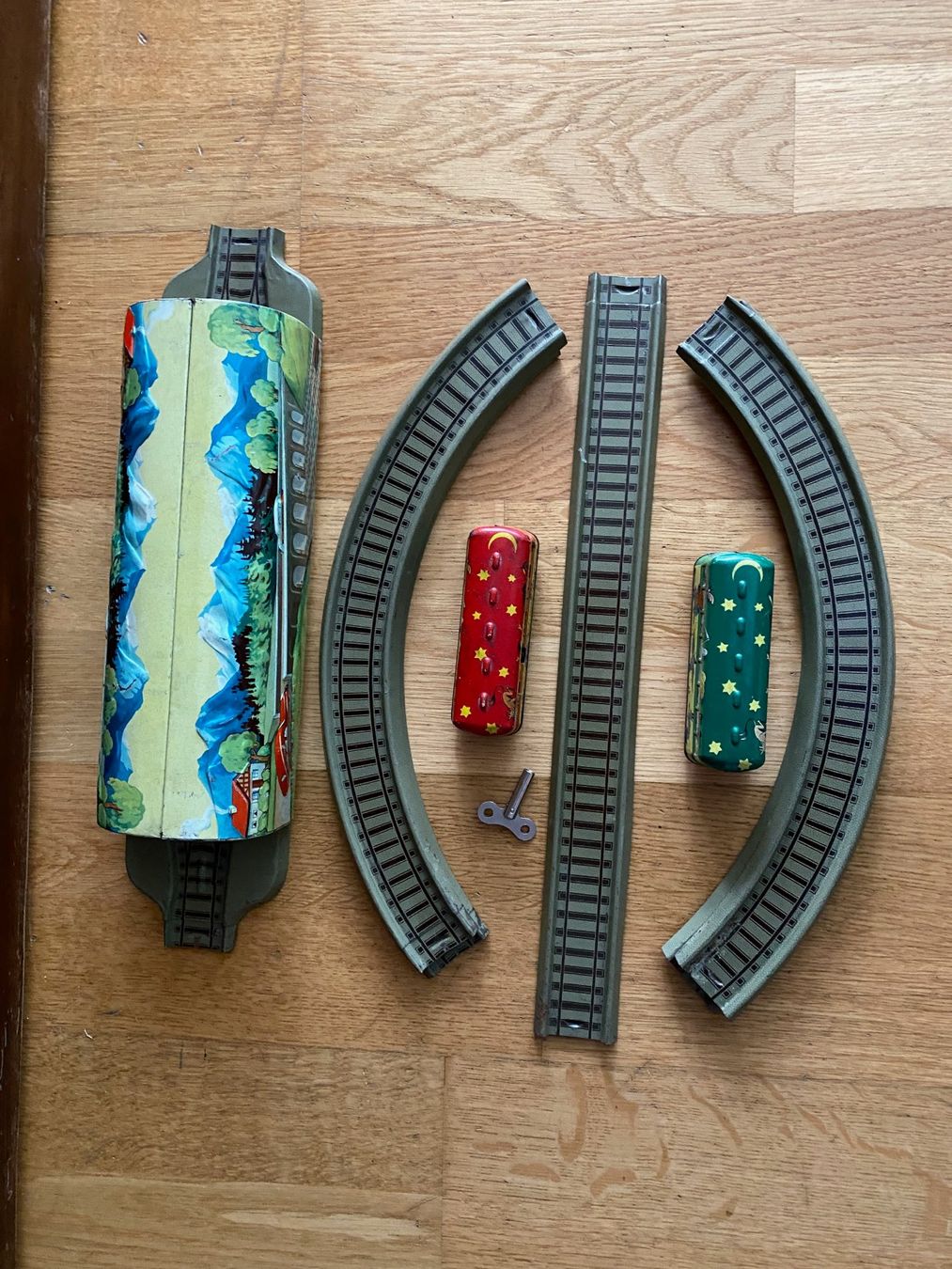 Technofix Spielzeuge: Technofix Nr. 246 Geisterbahn Ghost train 1950 + 2 Autos i.O – Gebraucht aus Kerzers von tisyayasuBE 5