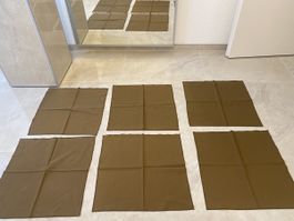 6 Stoffservietten, braun, Top Zustand, Herbstdeko