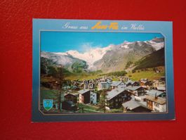 AK Gruss aus Saas-Fee Wallis