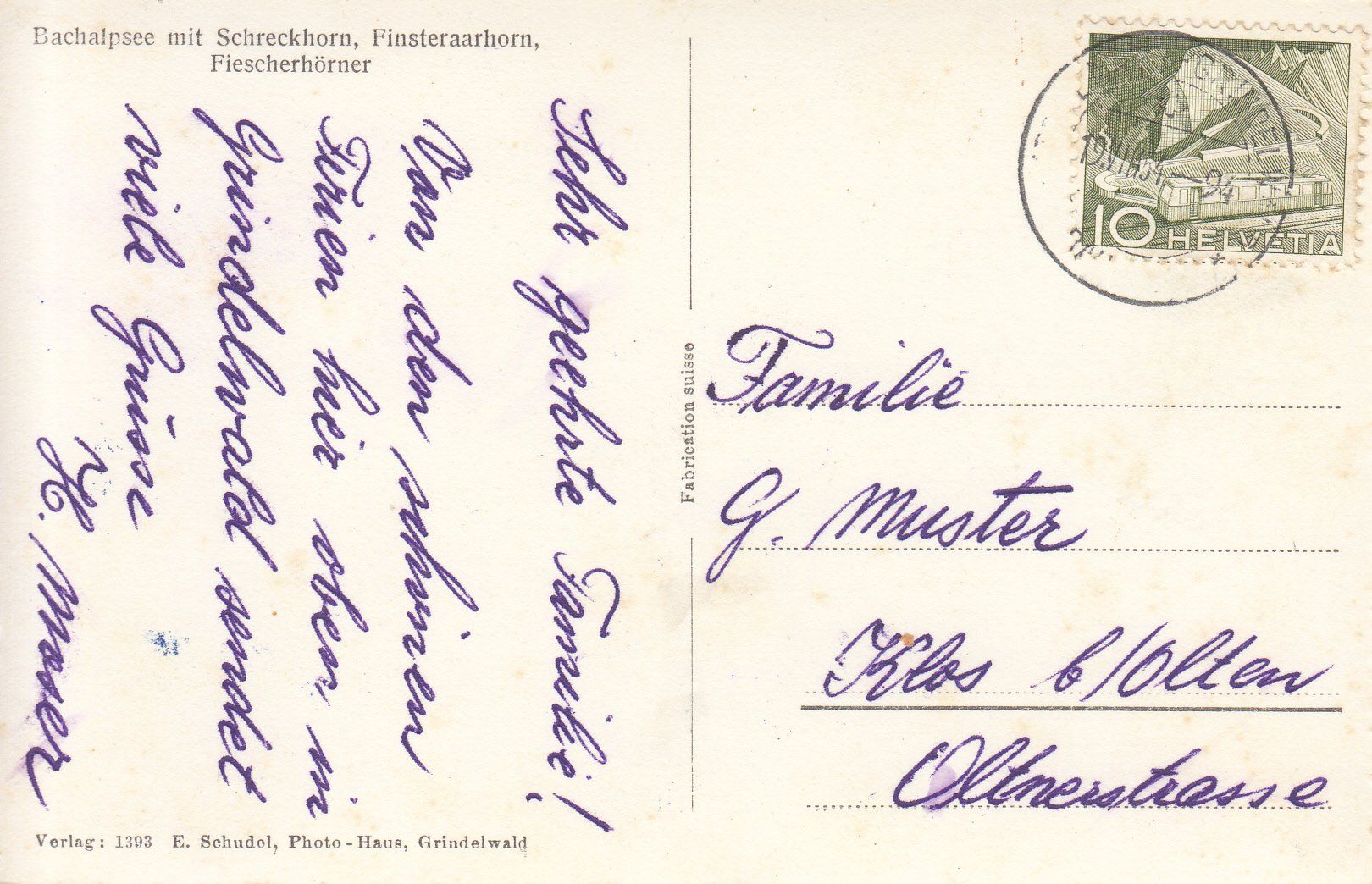 Cartoline postali: Bachalpsee 1954 – Usato da Bürglen TG venduto da StampGraf 1