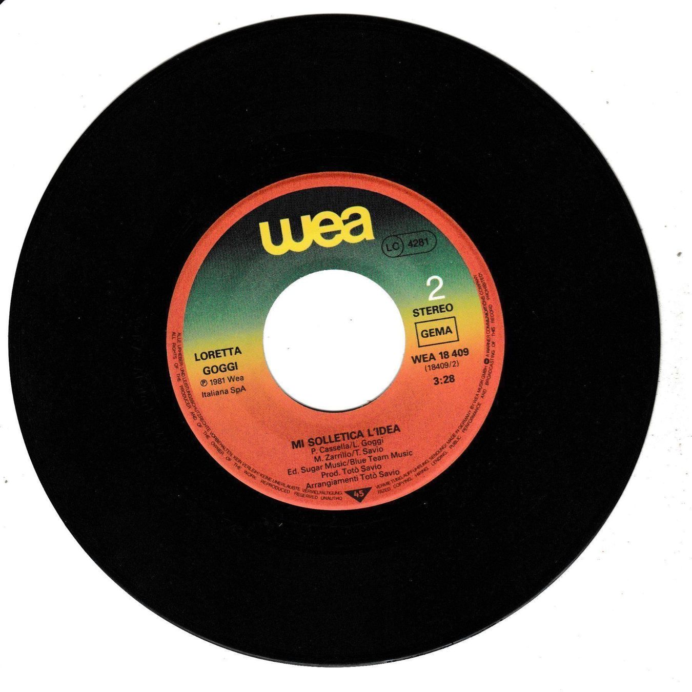 Schallplatten: Loretta Goggi - Maledetta Primavera 7" Vinyl 1981 – Gebraucht aus Tübach von JamesStone 3