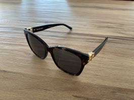 Sonnenbrille Balenciaga BB0102SA braun Top Zustand