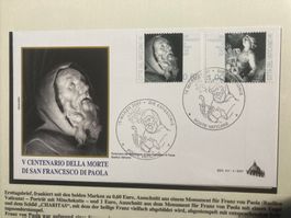 Vatikan 2007 Ersttagsbrief Satz 500.Todesjahr Franz v. Paola