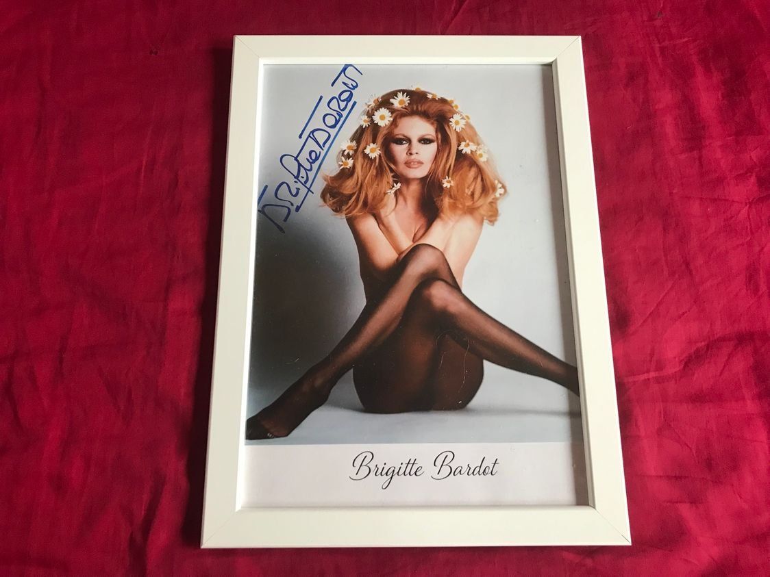 Autografi: BRIGITTE BARDOT  handsigniertes & eingerahmtes Grossfoto COA – Usato da Stallikon venduto da Hollywood7 2