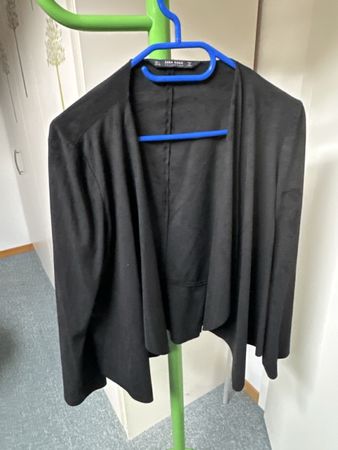 Zara Basic Blazer schwarz Wildleder Optik guter Zustand
