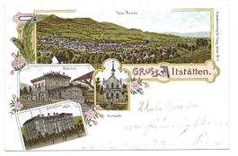 Gruss aus Altstätten (SG) Rheintal - Bahnhof - Litho - 1902