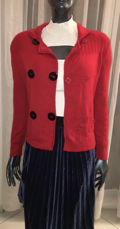 LUISA SPAGNOLI STRICKJACKE GR. S SCHURWOLLE neuwertig