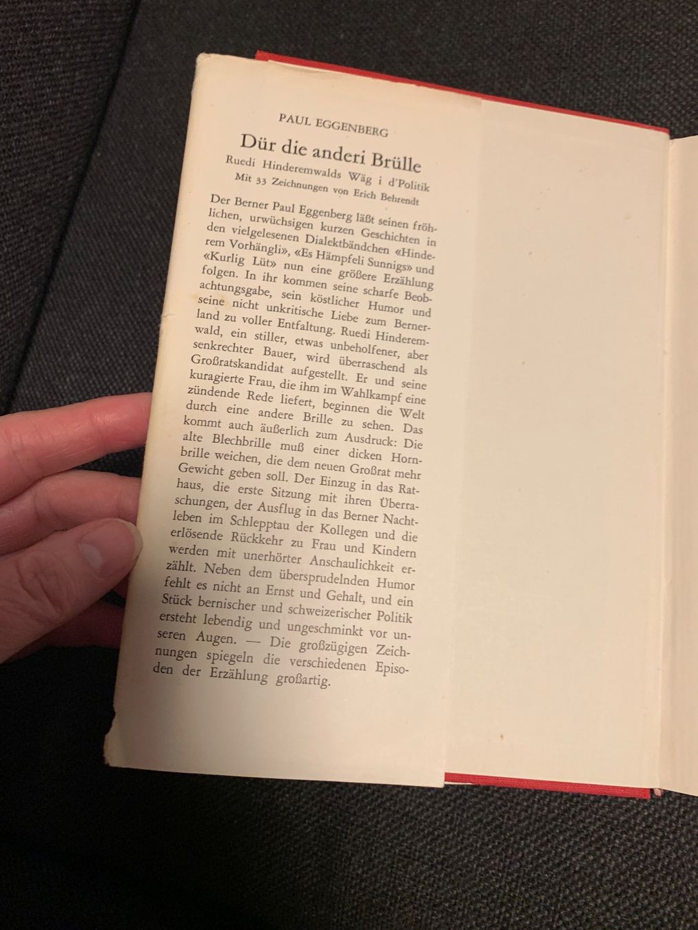 Libri: Paul Eggenberg: Dür di andere Brülle – Usato da Buelach venduto da Joeggu0 1