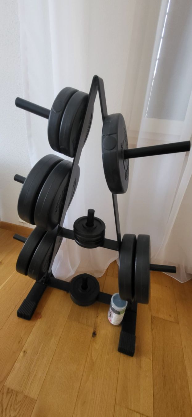 Hometrainer: Hantelbank mit Hantel-und Gewichteständer – Usato da Berg TG venduto da Saratoga1972 2