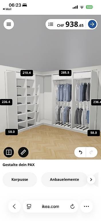Armadi: Ikea Pax Schrank – Nuovo e nell'imballaggio originale da St. Margrethen SG. venduto da alm_86tq