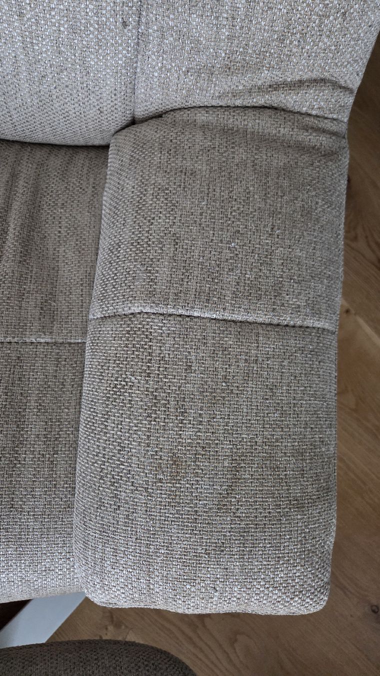 Natuzzi Sessel: Natuzzi Sessel mit Hocker, Stoff, beige, gebraucht – Gebraucht aus Basel von anel.ns83 4